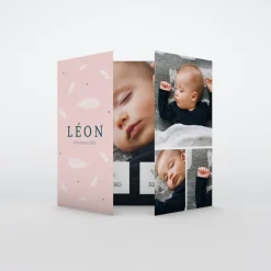 Faire-part Naissance Fille^Planet cards Douceur Plume