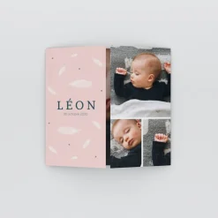 Faire-part Naissance Fille^Planet cards Douceur Plume