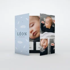 Faire-part Naissance Fille^Planet cards Douceur Plume
