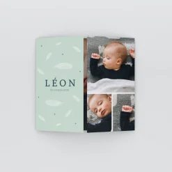 Faire-part Naissance Fille^Planet cards Douceur Plume
