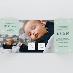 Faire-part Naissance Fille^Planet cards Douceur Plume
