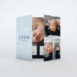 Faire-part Naissance Fille^Planet cards Douceur Plume