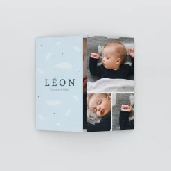 Faire-part Naissance Fille^Planet cards Douceur Plume