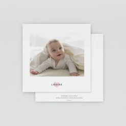 Faire-part Naissance Fille^Planet cards Doux petit coeur