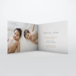 Faire-part Naissance Animaux | Faire-part Naissance Jumeaux^Planet cards Doux petit Lapin Jumeaux