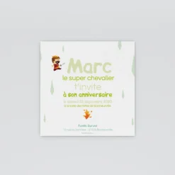 Carte Invitation Anniversaire Enfant Garçon^Planet cards Dragon et chevalier
