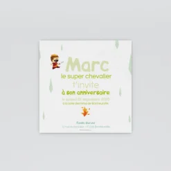 Carte Invitation Anniversaire Enfant Garçon^Planet cards Dragon et chevalier