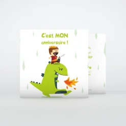 Carte Invitation Anniversaire Enfant Garçon^Planet cards Dragon et chevalier