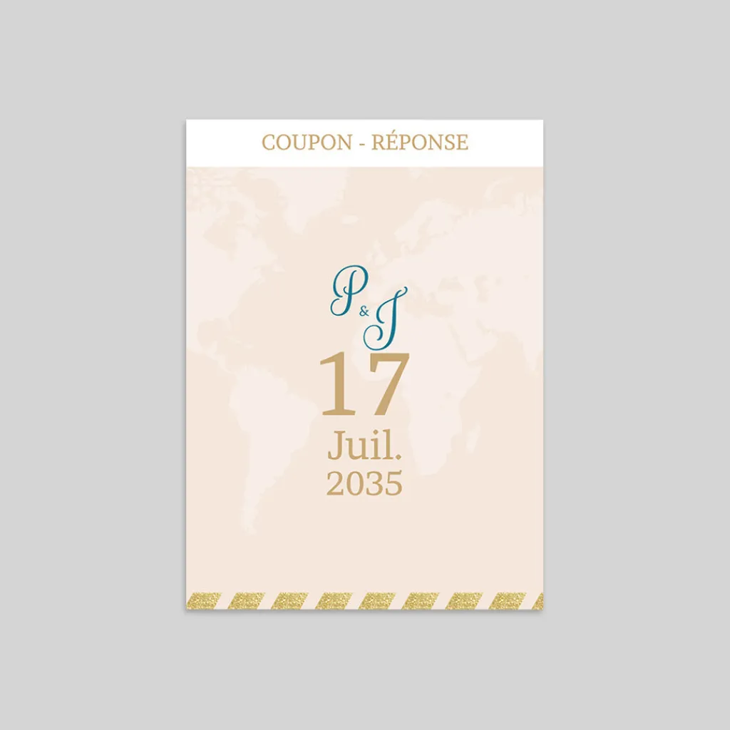 Coupon-réponse Mariage^Planet cards Embarquement Imminent