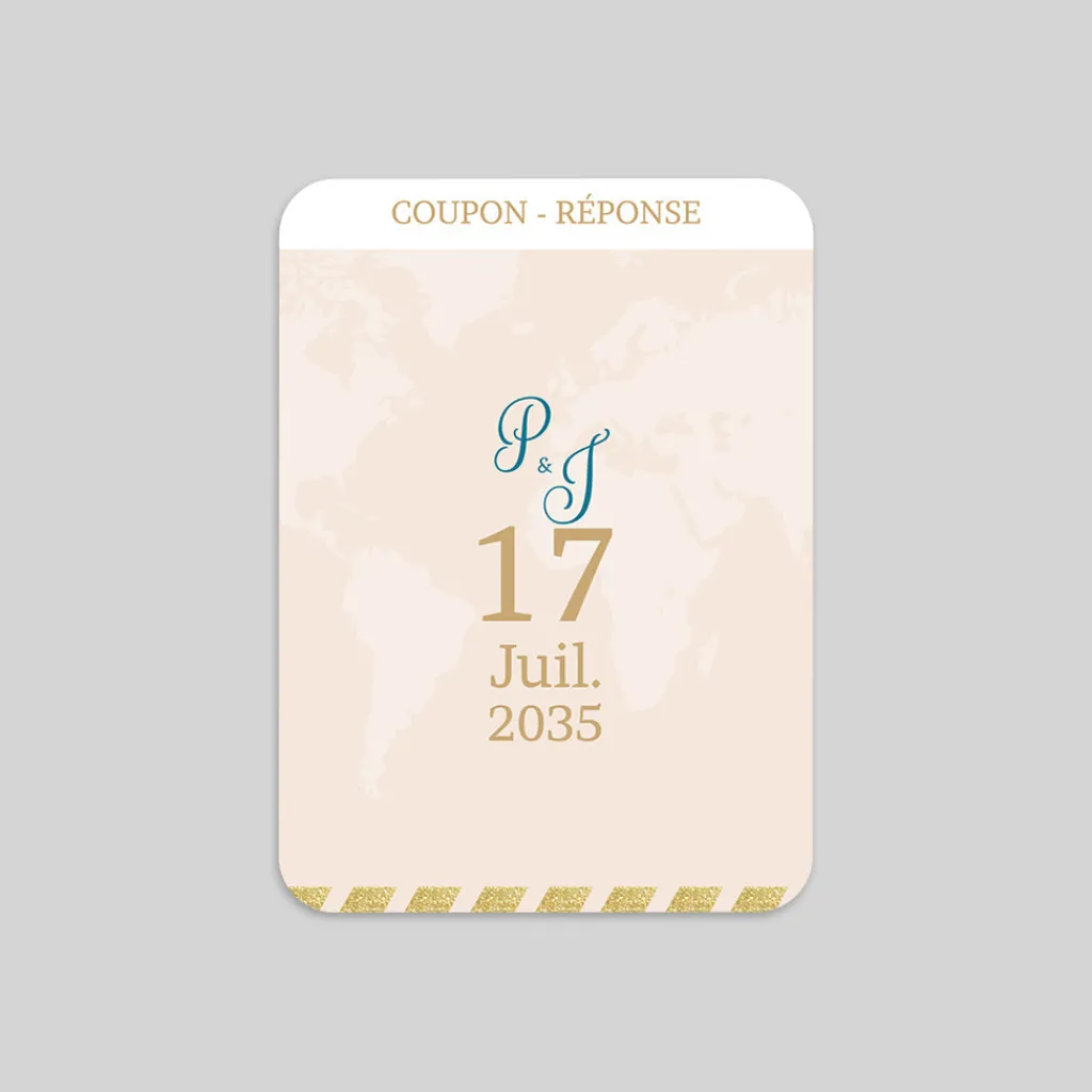 Coupon-réponse Mariage^Planet cards Embarquement Imminent
