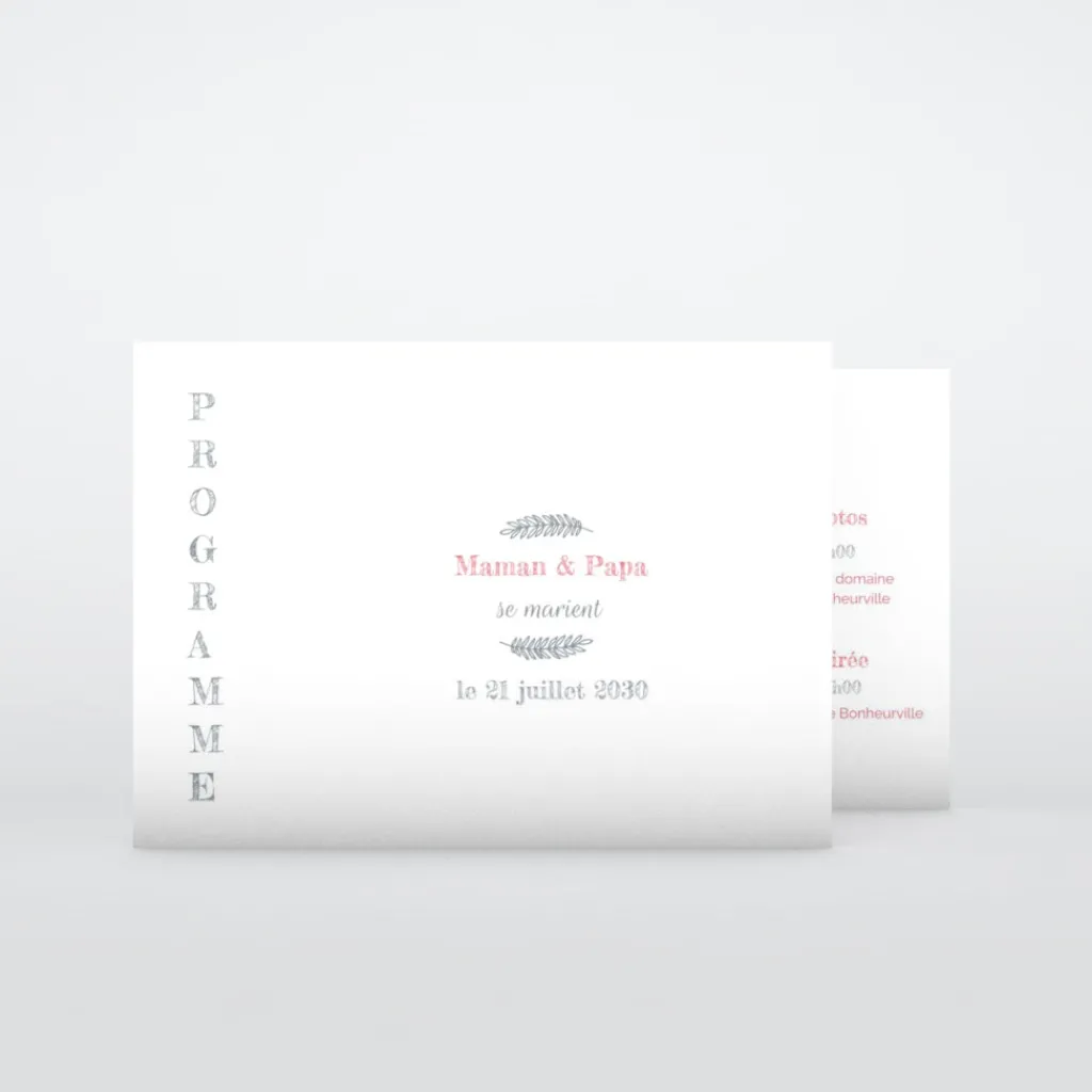 Programme De Mariage^Planet cards Enfants Mariage