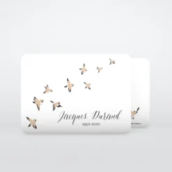 Carte Remerciement Décès | Faire-part Décès^Planet cards Envolée d'oiseaux