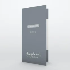 Menu Baptême^Planet cards Etoiles et cadre
