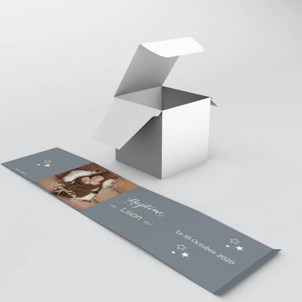 Boîte À Dragées Baptême^Planet cards Etoiles et cadre