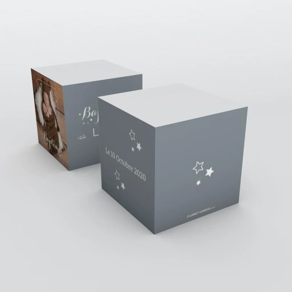 Boîte À Dragées Baptême^Planet cards Etoiles et cadre