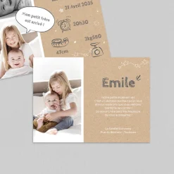 Faire-part Naissance Original | Faire-part Naissance Garçon^Planet cards Etoiles et Kraft