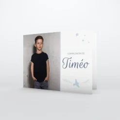 Faire-part Communion^Planet cards Etoiles Et Plumes