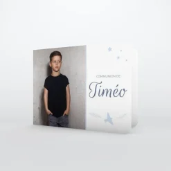Faire-part Communion^Planet cards Etoiles Et Plumes