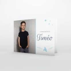 Faire-part Communion^Planet cards Etoiles Et Plumes
