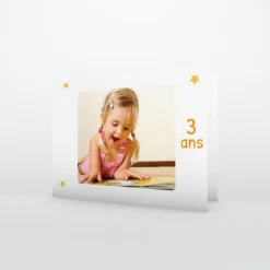 Carte Invitation Anniversaire Enfant Fille^Planet cards Etoiles jaunes
