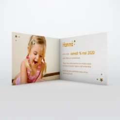 Carte Invitation Anniversaire Enfant Fille^Planet cards Etoiles jaunes