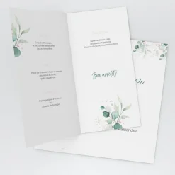Menu De Mariage^Planet cards Eucalyptus Chic