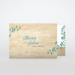 Coupon-réponse Mariage^Planet cards Eucalyptus Et Bois
