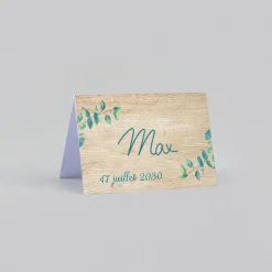Marque-place Mariage^Planet cards Eucalyptus Et Bois