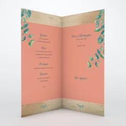 Menu De Mariage^Planet cards Eucalyptus Et Bois