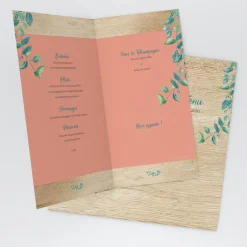 Menu De Mariage^Planet cards Eucalyptus Et Bois