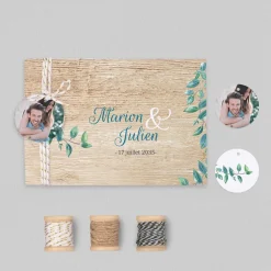 Faire-part Mariage Champêtre | Gamme Complète^Planet cards Eucalyptus Et Bois