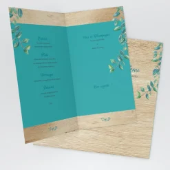 Menu De Mariage^Planet cards Eucalyptus Et Bois