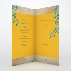 Menu De Mariage^Planet cards Eucalyptus Et Bois