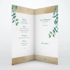 Menu De Mariage^Planet cards Eucalyptus Et Bois