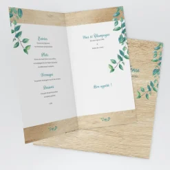 Menu De Mariage^Planet cards Eucalyptus Et Bois
