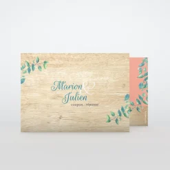 Coupon-réponse Mariage^Planet cards Eucalyptus Et Bois