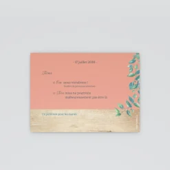 Coupon-réponse Mariage^Planet cards Eucalyptus Et Bois