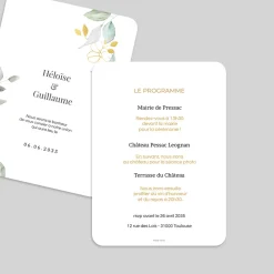 Faire-part Mariage Dorure | Faire-part Mariage Champêtre^Planet cards Eucalyptus et dorure