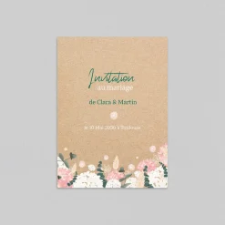 Carte D'invitation Mariage^Planet cards Eucalyptus et Hortensia
