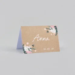 Marque-place Mariage^Planet cards Eucalyptus et Hortensia
