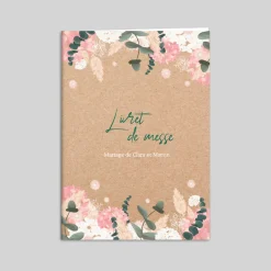 Livret De Messe Mariage^Planet cards Eucalyptus et Hortensia