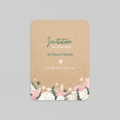 Carte D'invitation Mariage^Planet cards Eucalyptus et Hortensia