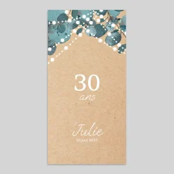 Carte Invitation Anniversaire Adulte Moderne^Planet cards Eucalyptus et Lumières