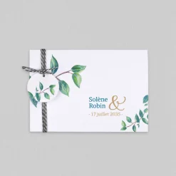 Faire-part Mariage Champêtre | Gamme Complète^Planet cards Eucalyptus Et Or