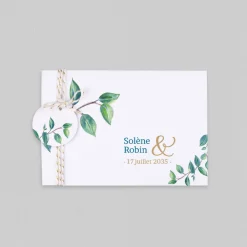Faire-part Mariage Champêtre | Gamme Complète^Planet cards Eucalyptus Et Or
