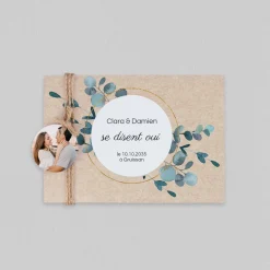 Faire-part Mariage Champêtre | Gamme Complète^Planet cards Eucalyptus Kraft