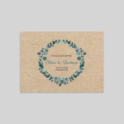 Programme De Mariage^Planet cards Eucalyptus Kraft