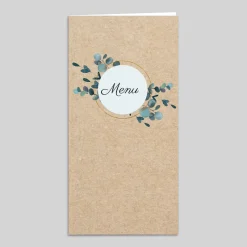 Menu De Mariage^Planet cards Eucalyptus Kraft