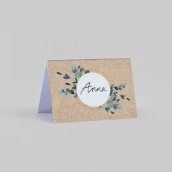 Marque-place Mariage^Planet cards Eucalyptus Kraft