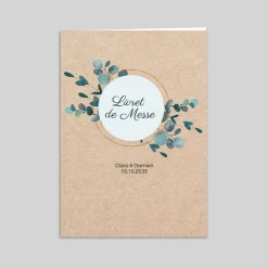 Livret De Messe Mariage^Planet cards Eucalyptus Kraft